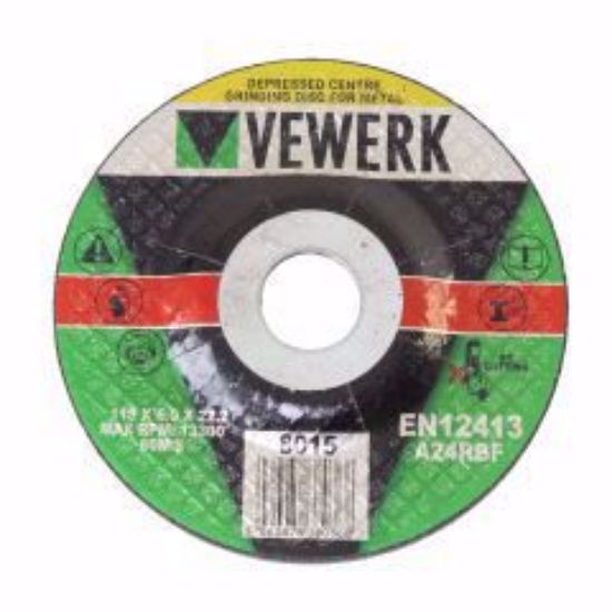 Picture of 115mm GRINDING DISCS - 115 X 6 X 22MM Box Of 100 Discs 